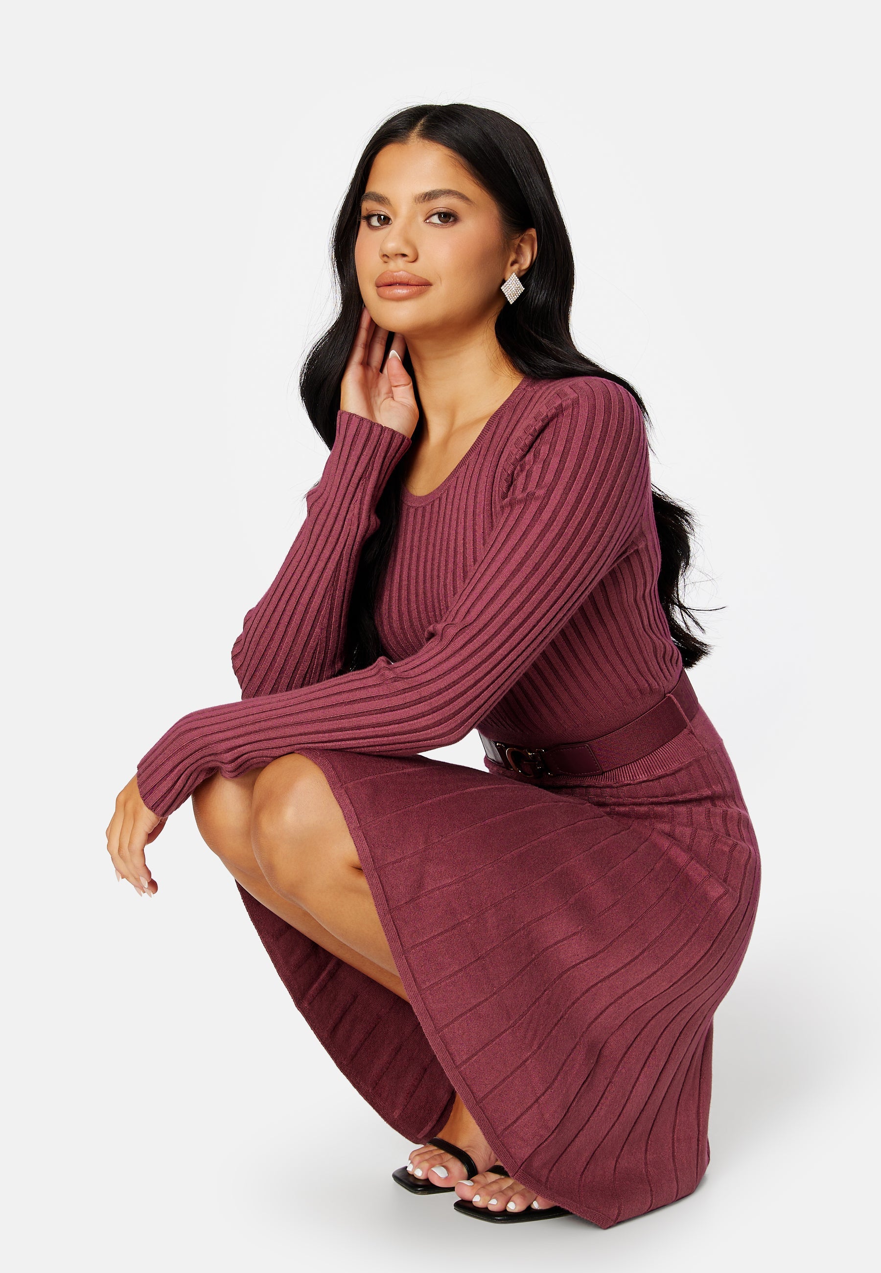 Guess Rib Pleated Paige Dress