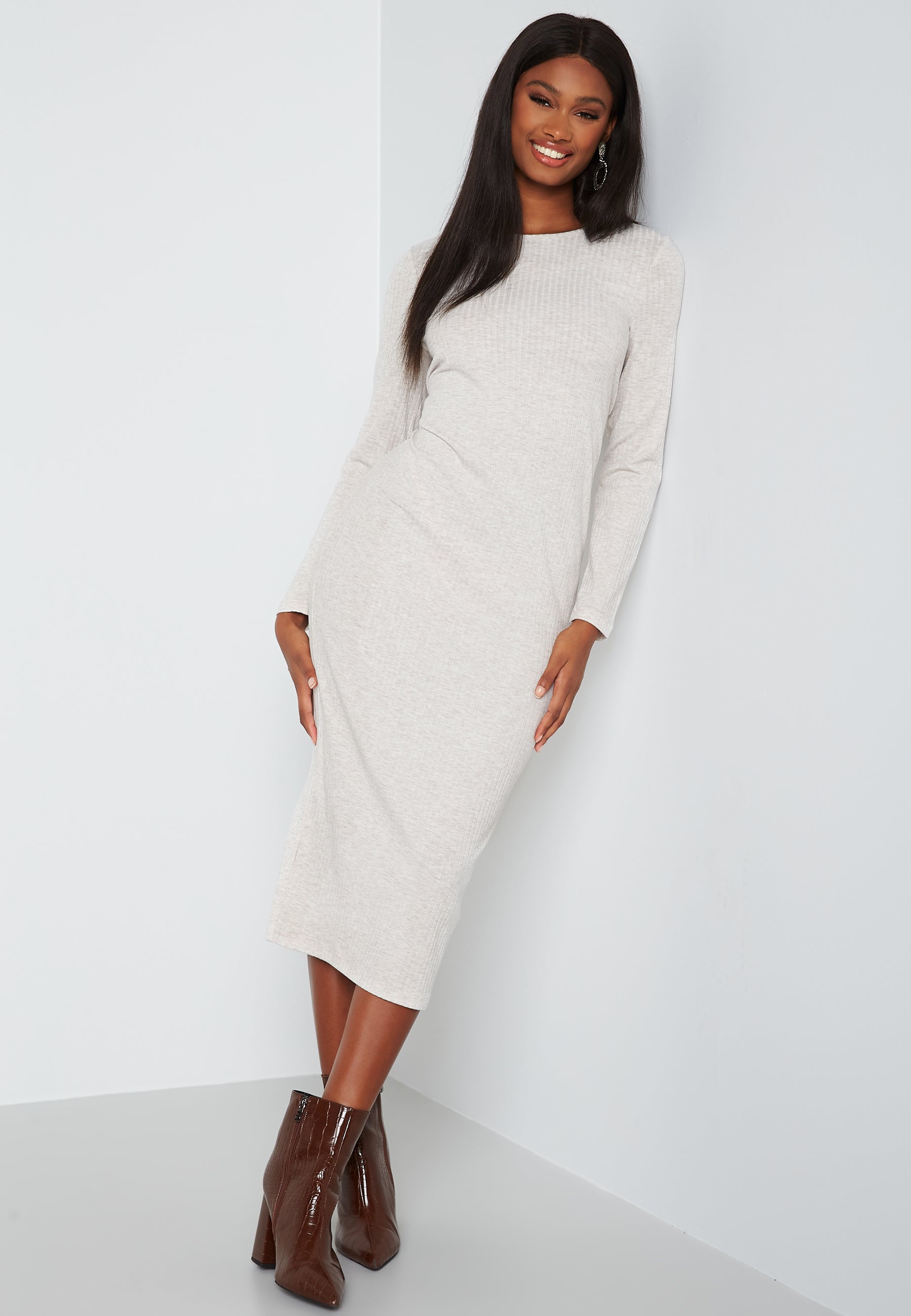 BUBBLEROOM Nella rib dress