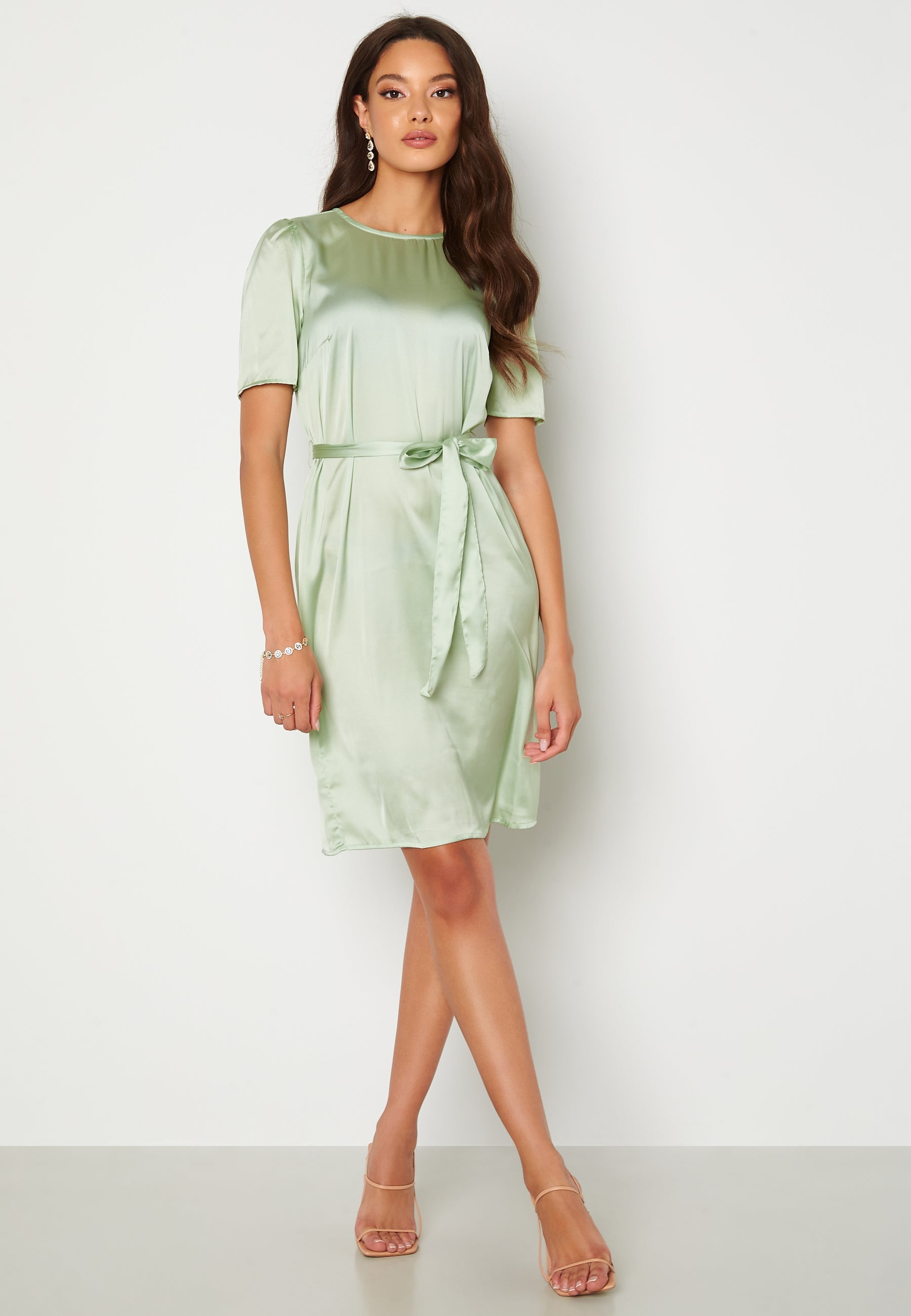 Bubbleroom Satin T-shirt Dress