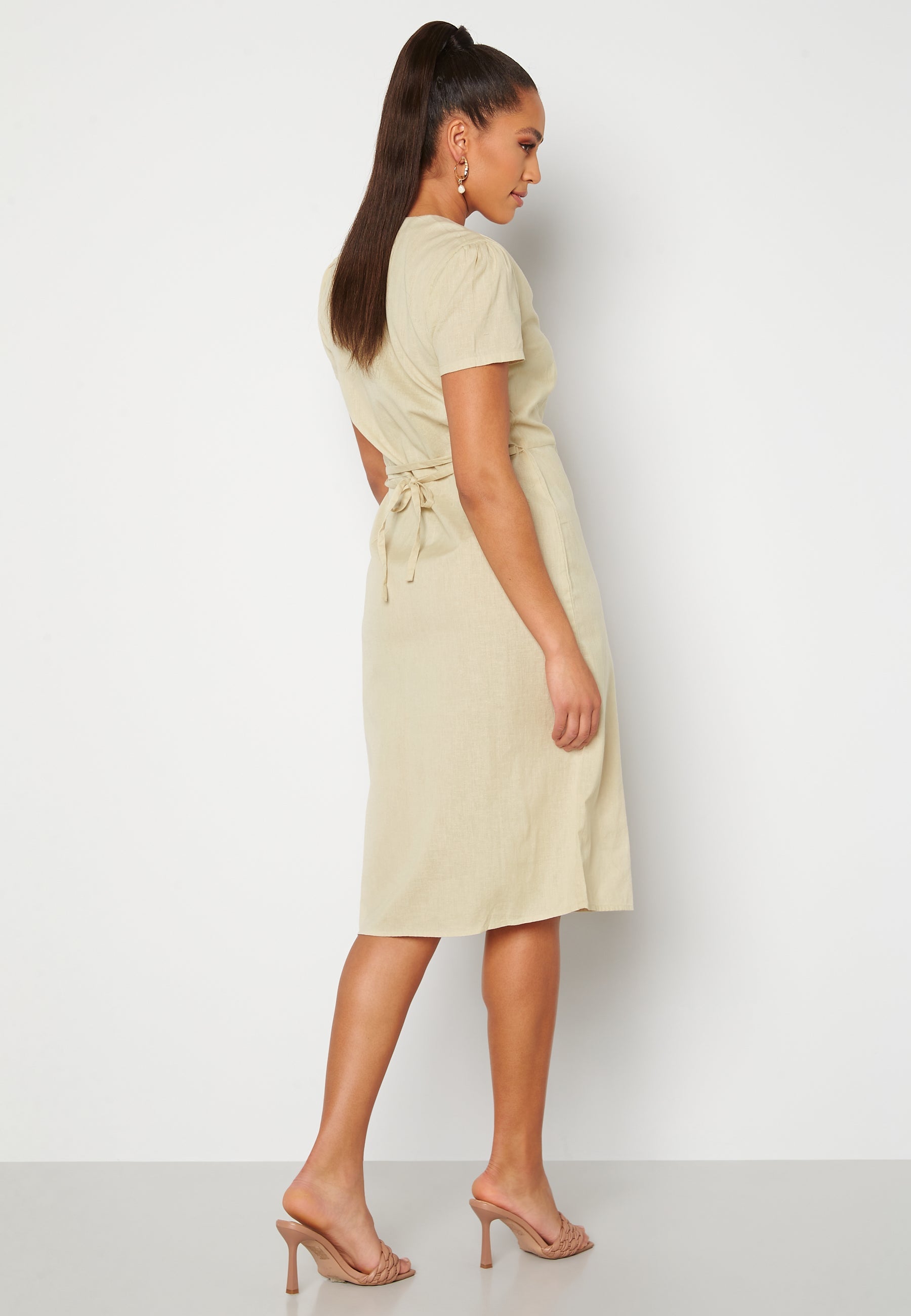 Bubbleroom Button Front Midi Dress