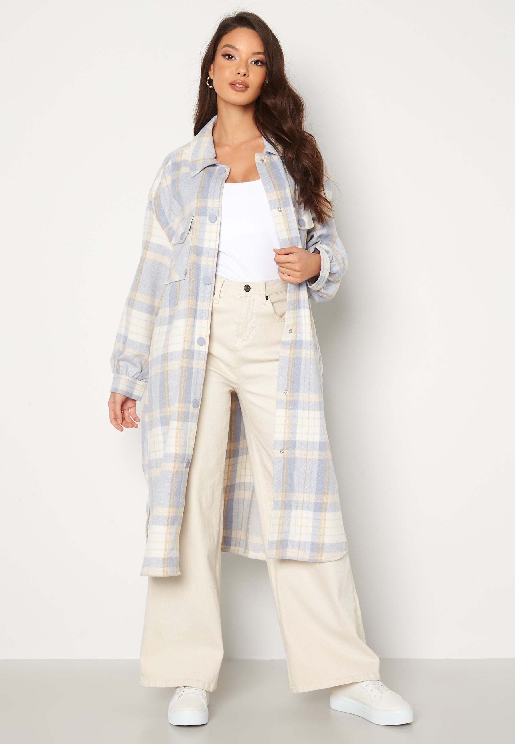 ONLY Houston Check Long Shaket