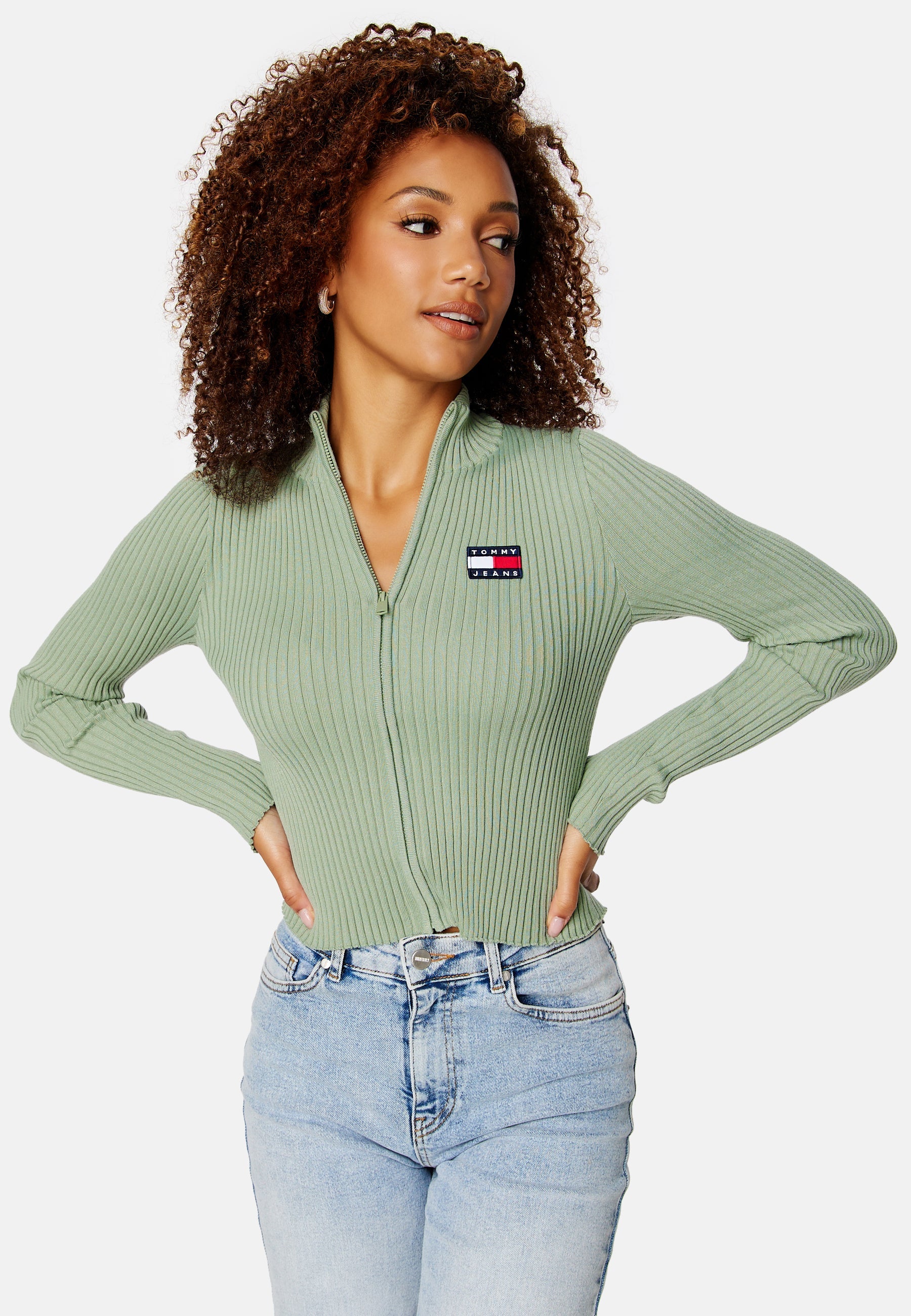 TOMMY JEANS Badge Zip Trhu Sweater
