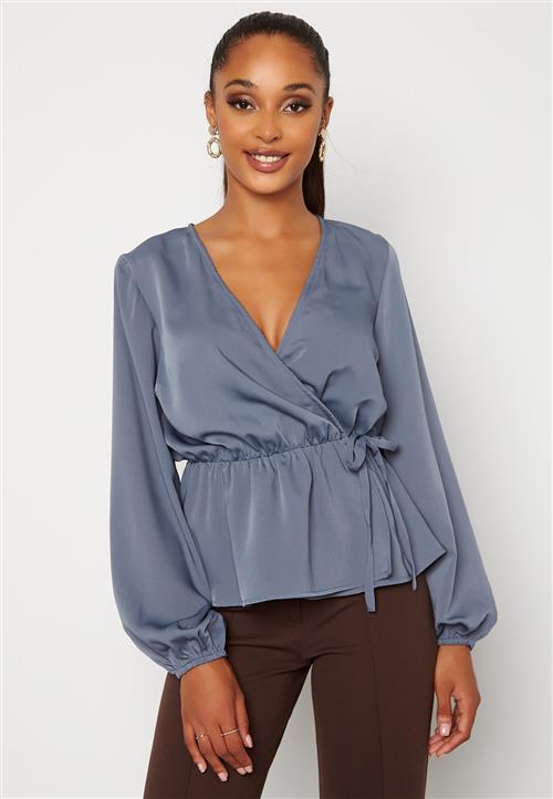 BUBBLEROOM Mereen wrap blouse
