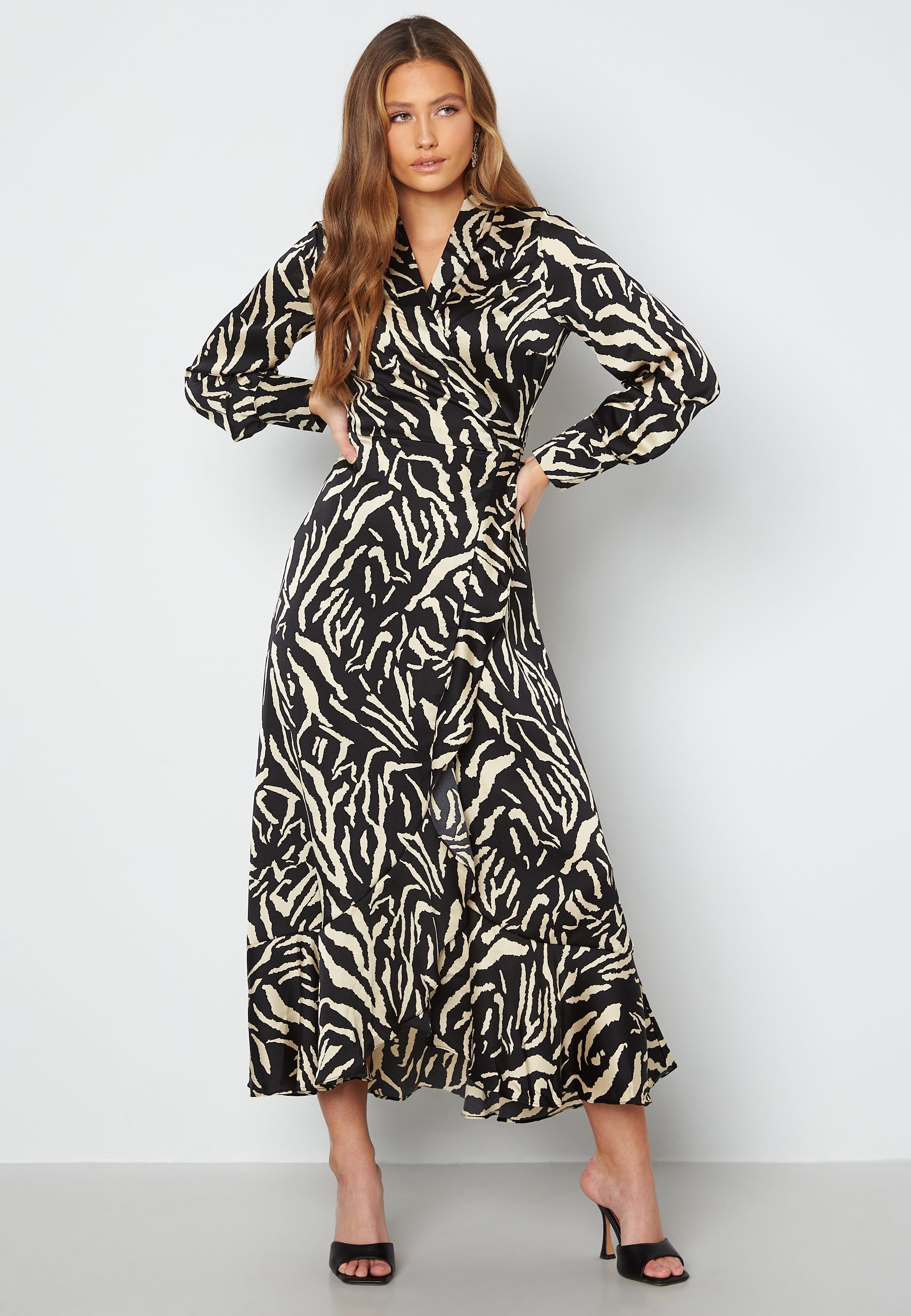 Object Collectors Item Papaya L/S Wrap Long Dress