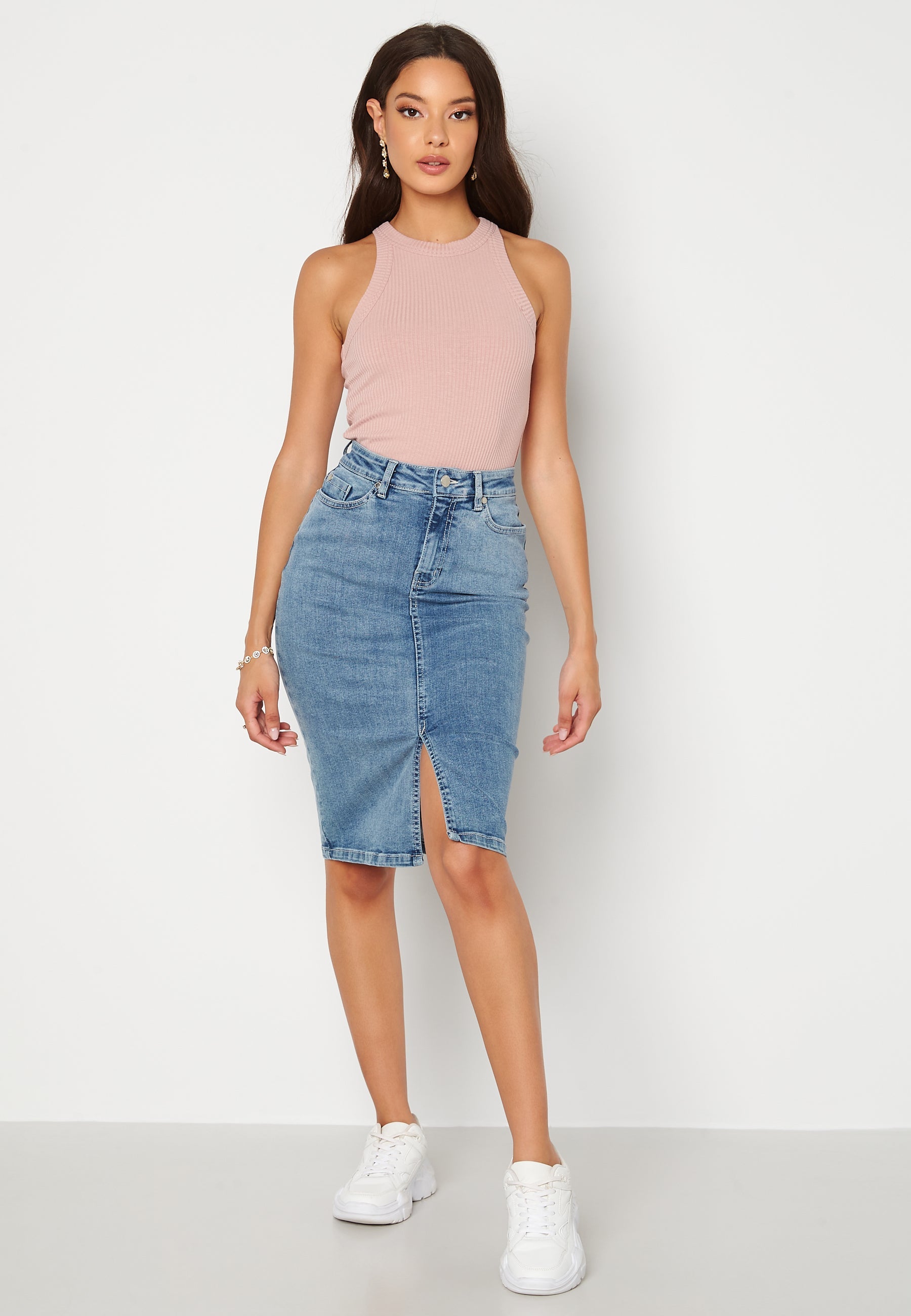 Happy Holly Elina midi denim skirt