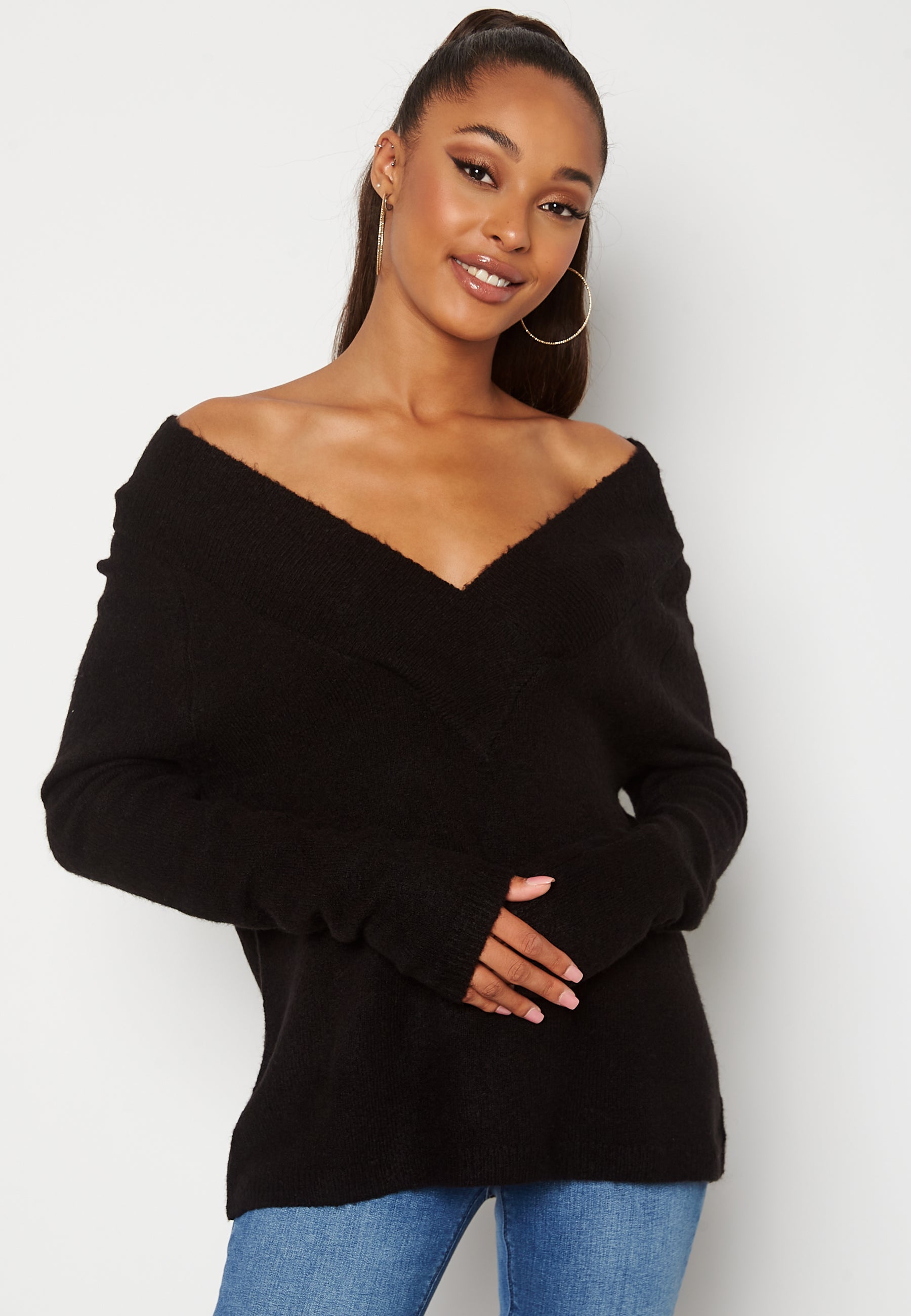VILA Madelia V-Neck L/S Knit Top