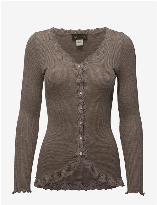 Rosemunde | Rwbabette Silk Ls V-Neck Lace Cardigan | XL