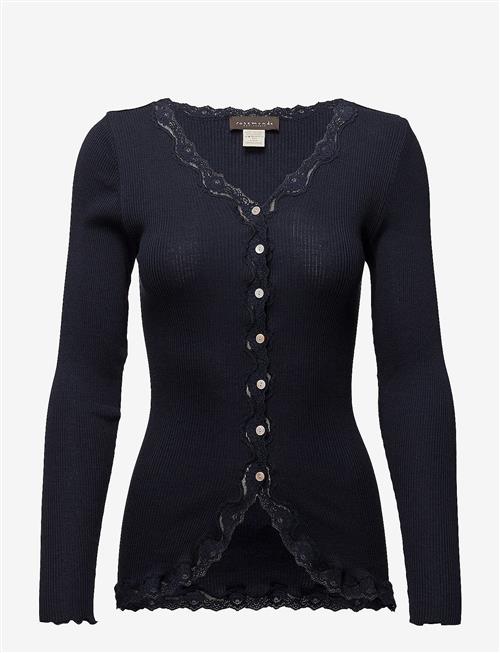 Rosemunde | Rwbabette Silk Ls V-Neck Lace Cardigan | XS