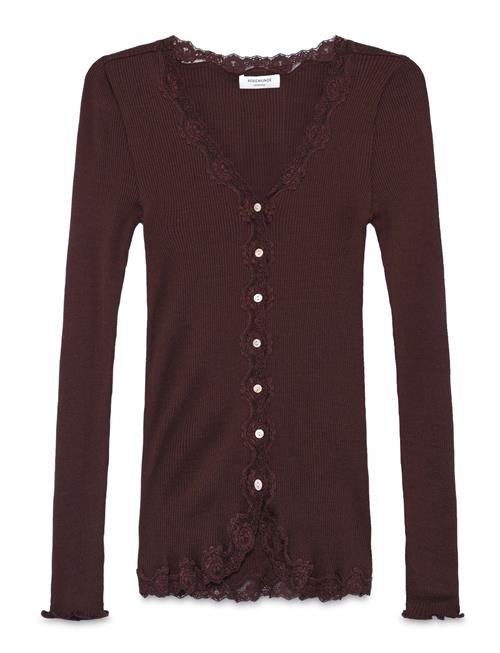 Rosemunde | Rwbabette Silk Ls V-Neck Lace Cardi | L