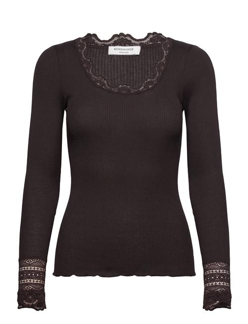 Rosemunde | Rwbenita Silk Ls O-Neck Lace T-Shirt | S