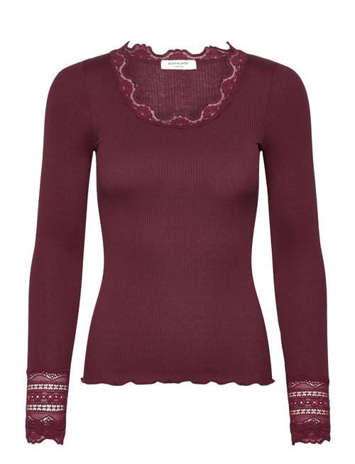 Rosemunde | Rwbenita Silk Ls O-Neck Lace T-Shir | M