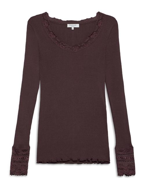 Rosemunde | Rwbenita Silk Ls O-Neck Lace T-Shir | XS