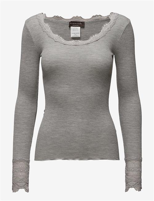 Rosemunde | Rwbenita Silk Ls O-Neck Lace T-Shirt | M