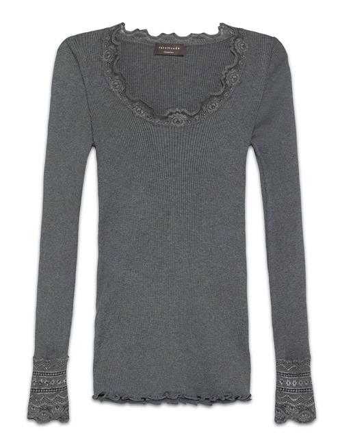 Rosemunde | Rwbenita Silk Ls O-Neck Lace T-Shir | XS