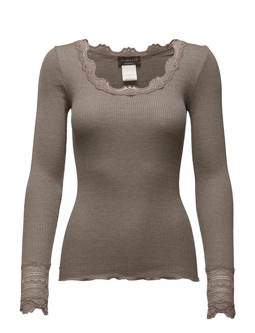 Rosemunde | Rwbenita Silk Ls O-Neck Lace T-Shirt | M