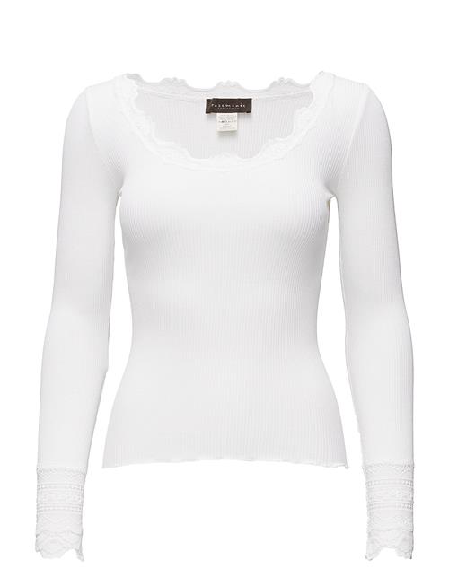 Rosemunde | Rwbenita Silk Ls O-Neck Lace T-Shirt | XS