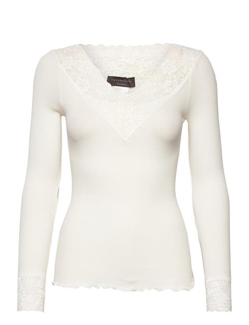 Rosemunde | Rwbernadine Organic Ls V-Neck Lace | M