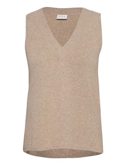 Vila | Viril Knit Rib V-Neck S/L Vest - Noos | S