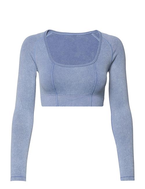 aim´n | Washed Denim Seamless Cropped Long Sleeve | S