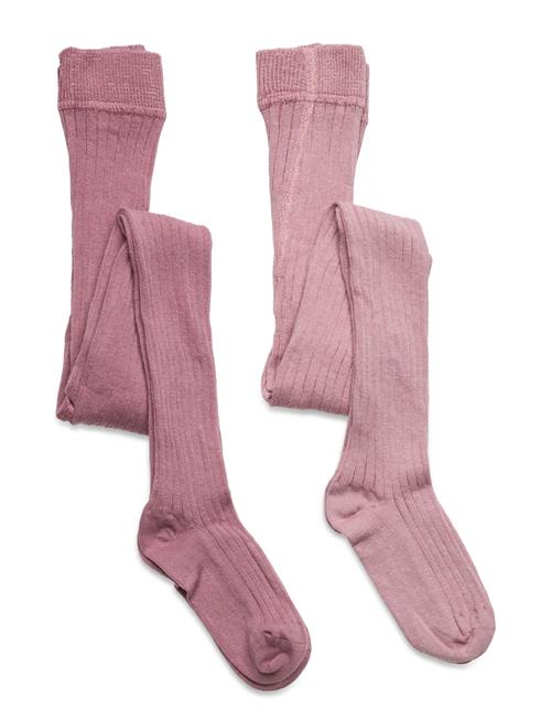 Minymo | Stocking - Solid Rib 2-Pack | 128\134