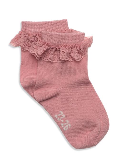 Minymo | Ankle Sock W. Lace | 19/22