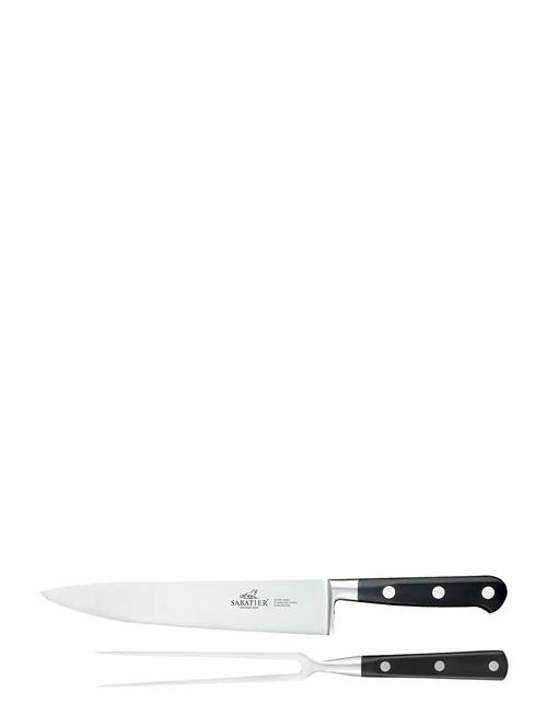 Lion Sabatier | Tranchersæt Licorne, 2 Dele, Stål/Sort | ONE SIZE
