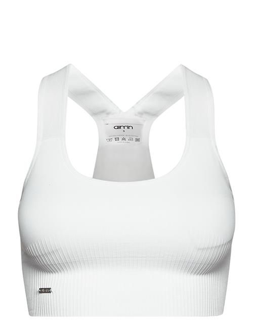 aim´n | White High Support Ribbed Bra | XS