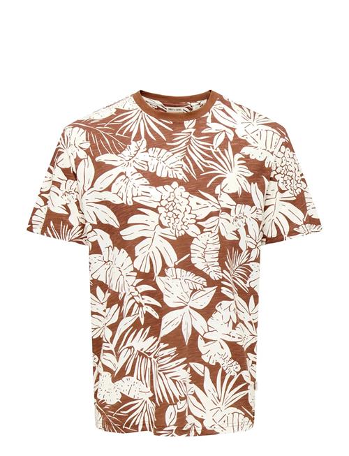 ONLY & SONS | Onsperry Life Reg Leaf Aop Ss Tee | L