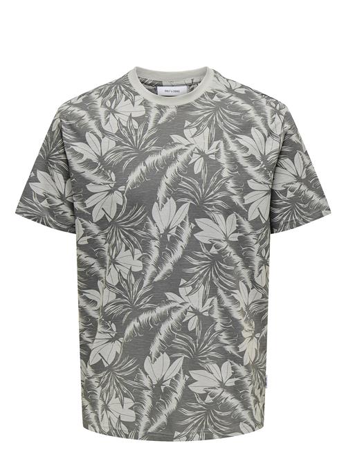 ONLY & SONS | Onsperry Life Reg Leaf Aop Ss Tee | XS