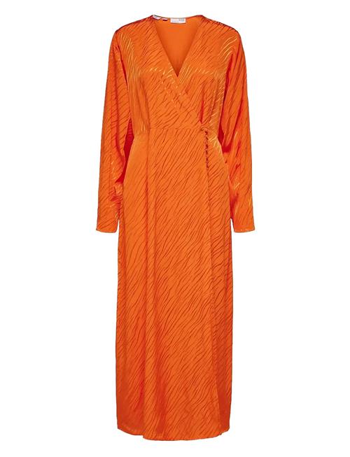 Selected | Slfabienne Ls Satin Ankle Wrap Dress B | 34