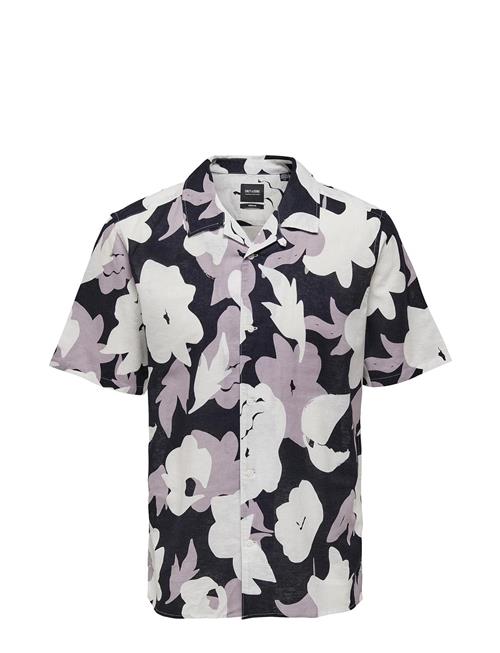 ONLY & SONS | Onstrev Reg Ctn Lin Aop Ss Shirt Noos | S