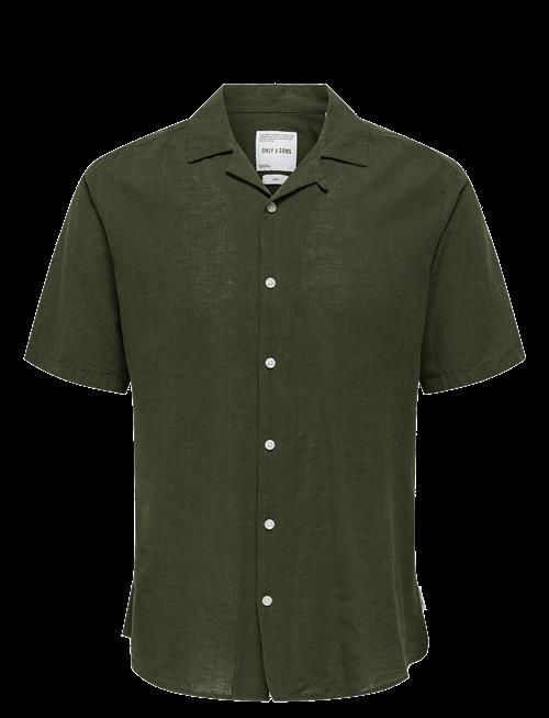 ONLY & SONS | Onscaiden Life Ss Solid Resort Linennoos | XS