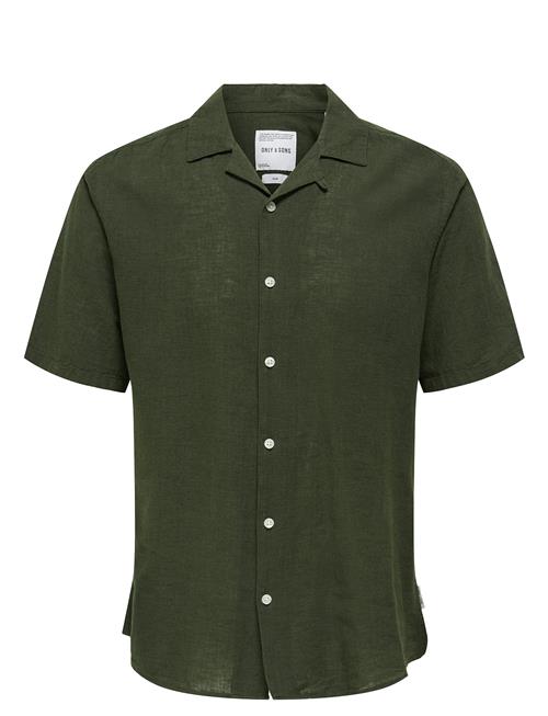 ONLY & SONS | Onscaiden Ss Solid Resort Linen Shirt | XS