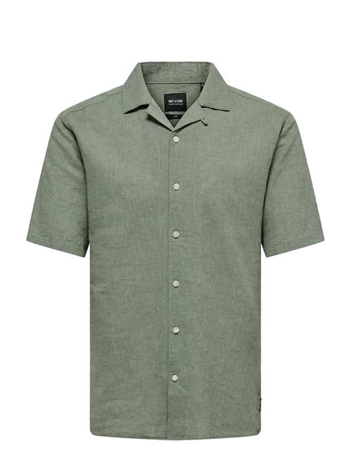 ONLY & SONS | Onscaiden Ss Solid Resort Linen Shirt | L