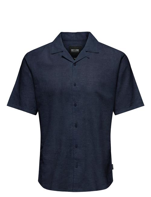 ONLY & SONS | Onscaiden Ss Solid Resort Linen Shirt | L
