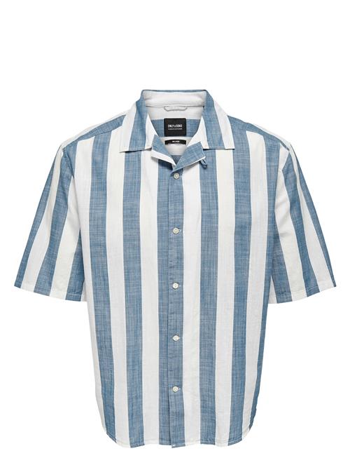 ONLY & SONS | Onstes Rlx Ctn Slub Stripe Ss Shirt | XL