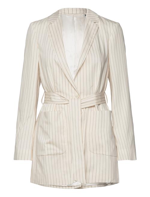 GANT | D2. Pinstripe Belted Blazer | 38
