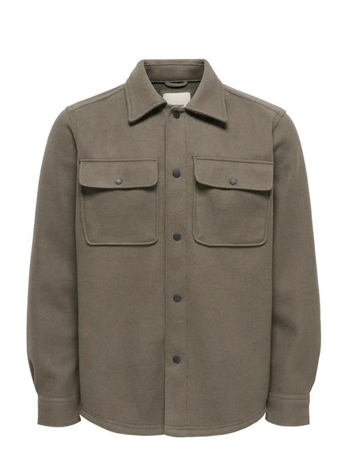 ONLY & SONS | Onsash Ovr Woolen Look Pkt Ls Shirt Noos | M