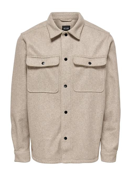 ONLY & SONS | Onsash Ovr Woolen Look Pkt Ls Shirt Noos | M