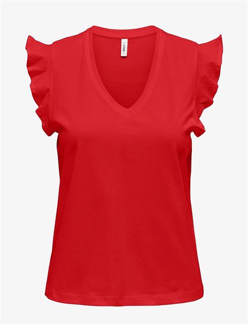 ONLY | Onlmay Life S/S Frill V-Neck Top Box Jrs | XS