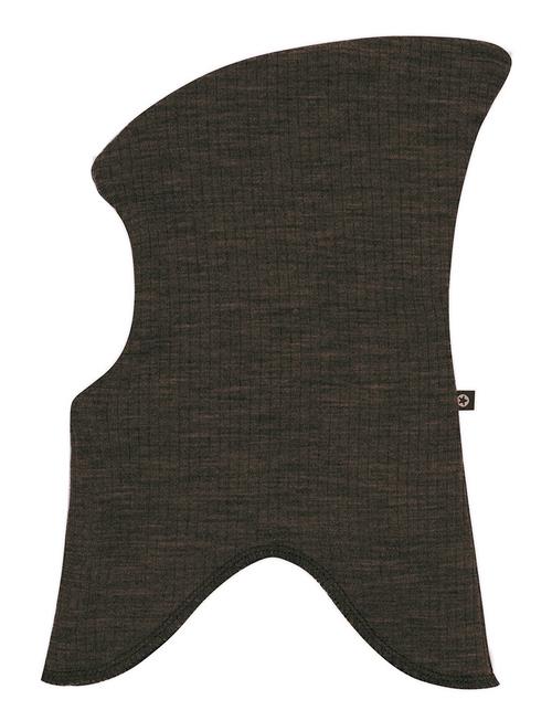 Se Smallstuff | Balaclava, 2 Layers, Dark Brown Drop Needle, Merino Wool, Size 80/86 | 92/98 hos Booztlet