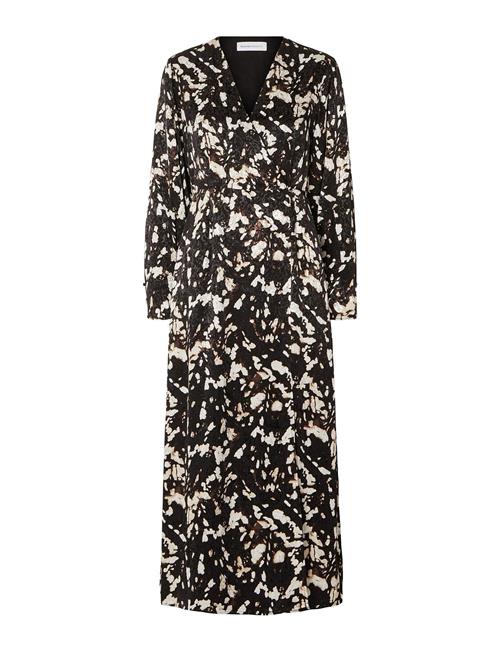 Selected | Slfjustine Ls Aop Ankle Wrap Dress B | 36