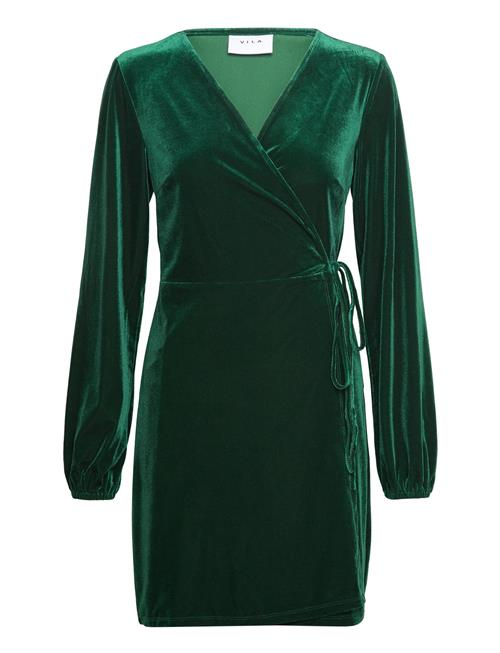 Vila | Vikatja L/S Short Velvet Wrap Dress/Ka | XS