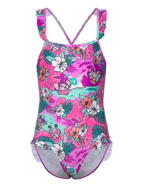Speedo | Girls Learn To Swim Printed Frill Thinstrap | 3