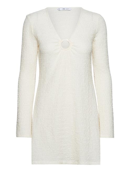 Mango | Textured Dress With Hoop Detail | M