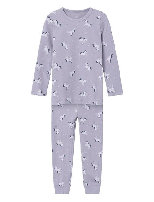 name it | Nmfnightset Lavender Unicorn Rib Noos | 86-92