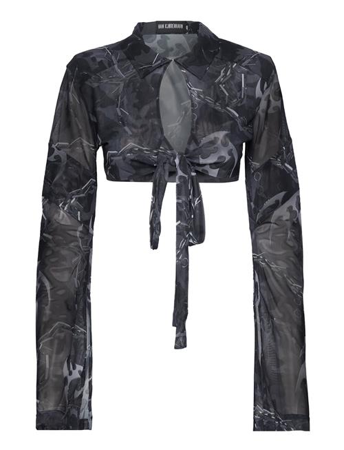 HAN Kjøbenhavn | Camo Mesh Wrap Top | 34