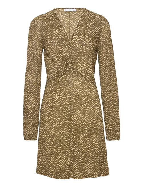 Mango | Short Printed Dress With Knot Detail | S