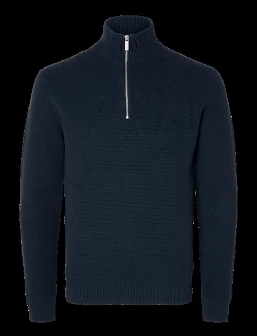 Selected | Slmdane Ls Knit Reg Struc Half Zip Noos | XXL