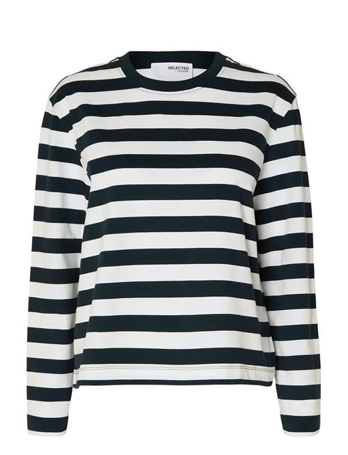 Selected | Slwessential Ls Striped Boxy Tee Noos | L